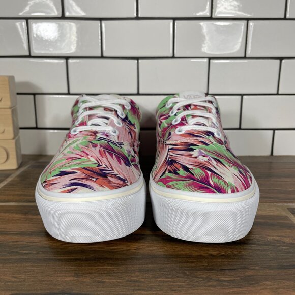 Vans Doheny Platform Womens Size 8 Shoes Paradise Floral Lace Up Skate Sneaker - Picture 2 of 12